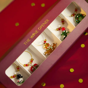 Festive Wine Glass Charms